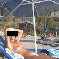 exposing at nude beach