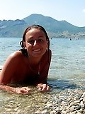 Big boob and slim teen nudists lay out in the sun
